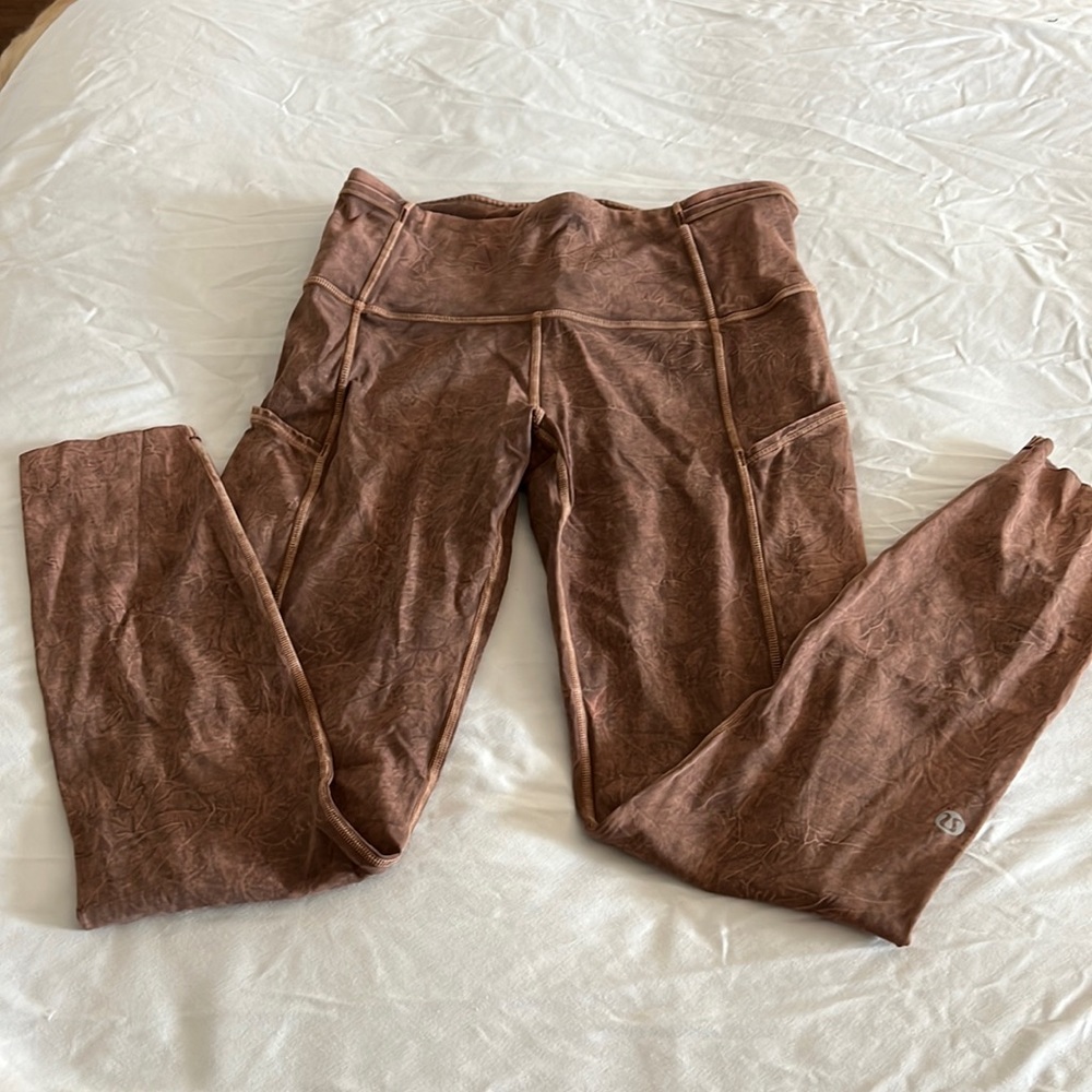 Lululemon fast and free 25 inch ice dye leggings